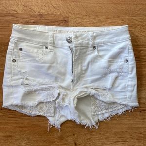 American Eagle White Denim Shorts